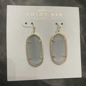 New Kendra Scott Gold Lee In Light Grey